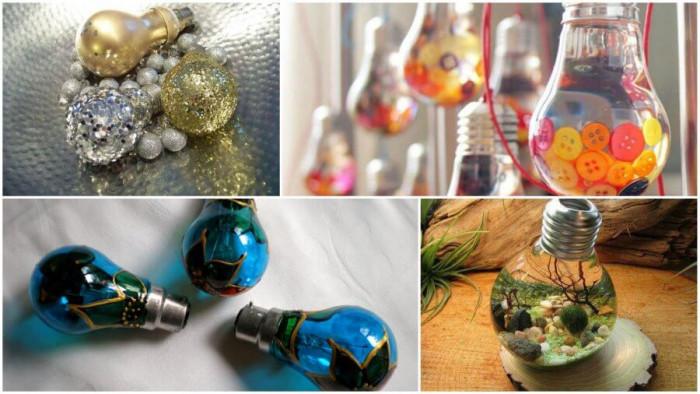 Удивителни декорации за дома, направени от стари крушки