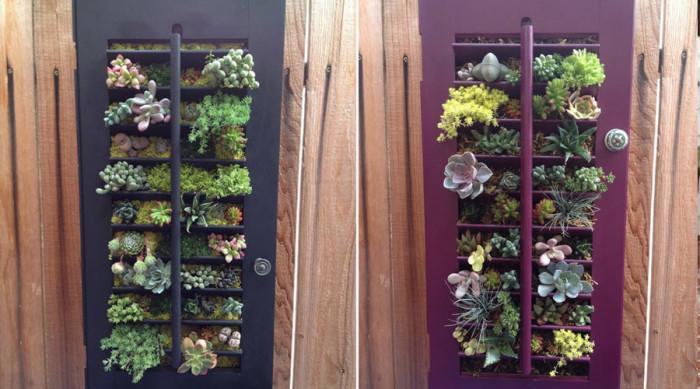 Вертикална градина от стари кепенци