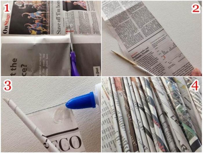 Направи си сам купичка от стари вестници - стъпки 1-4