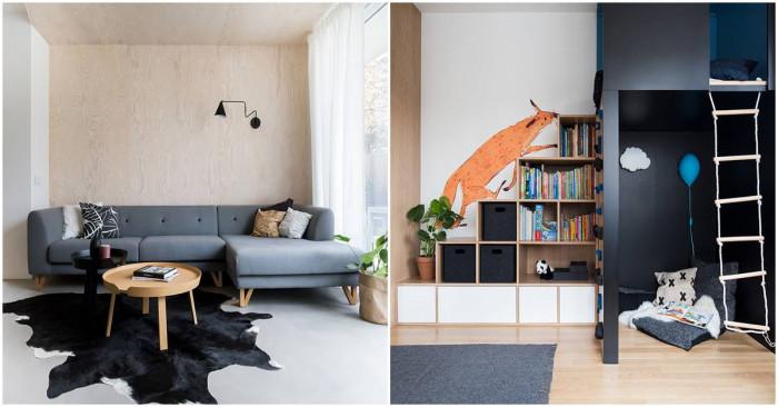 Семейно жилище с модерен интериор в скандинавски стил