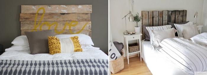 Табла над леглото за рустик акцент
