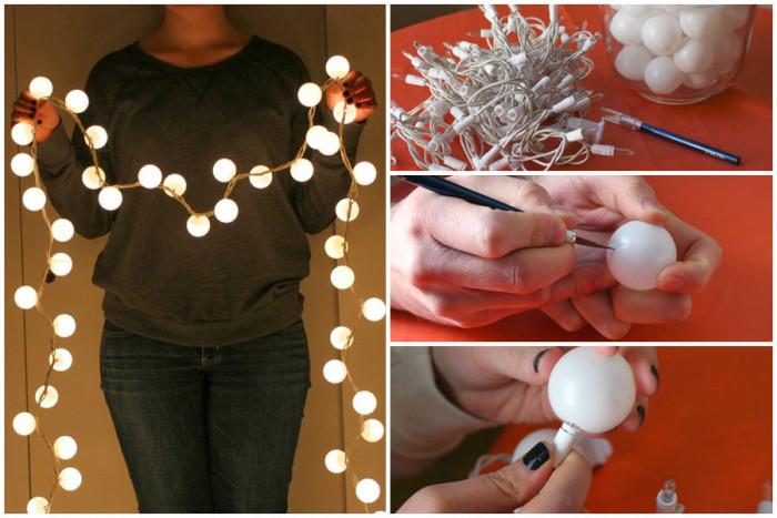 Интригуващ завършек към класическите коледни лампички