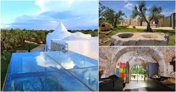 Очарование от камък и стъкло сред маслинови дръвчета в италианската провинция