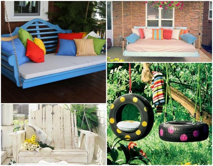 Оригинални идеи за люлки за градина