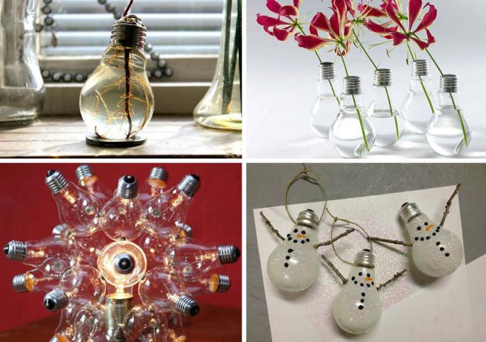 Изумителни и ефектни проекти от изгорели крушки