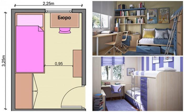 Поставете бюрото до прозореца в тясната детска стая