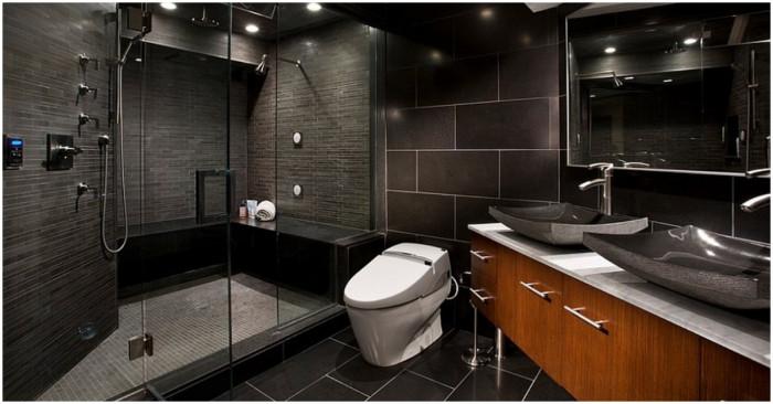 5 начина да внесете тъмни цветове в банята си