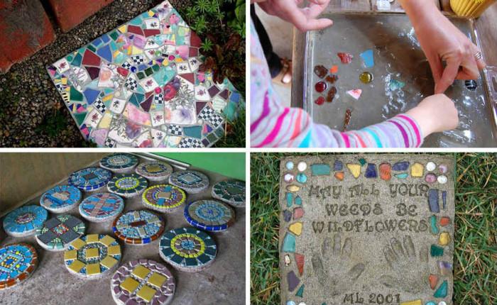 Как да направим красиви и цветни плочки за градината