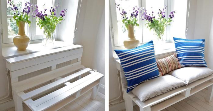 Декорация на пейка от палети