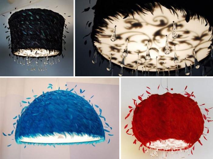 Приказни и пухкави пернати полилеи