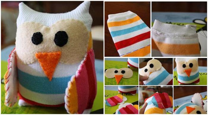 Превърнете старите чорапи в очарователни бухалчета