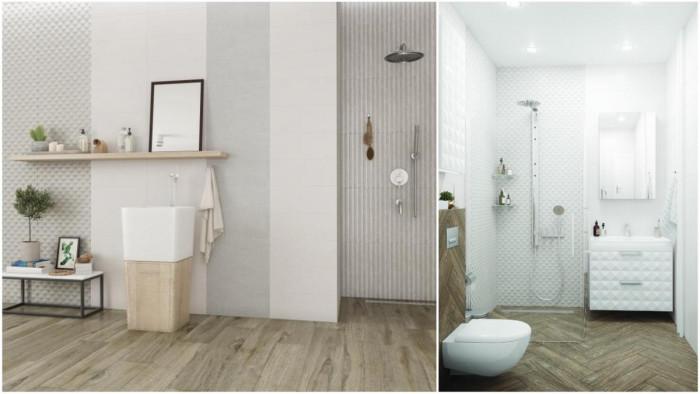 Ефектна повърхност и 3D релефи в банята