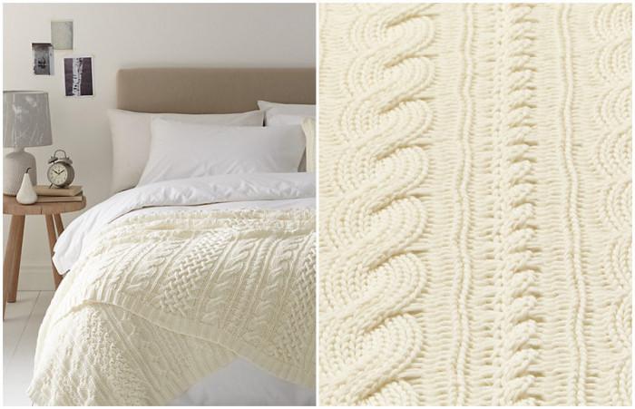 Оплетете мек пуловер за леглото