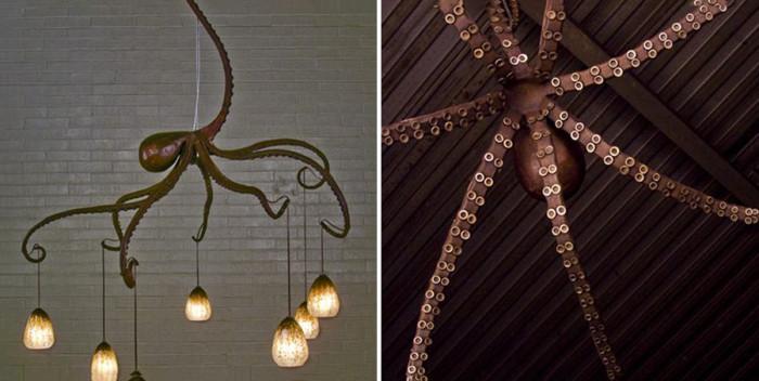 Светлинно шоу от дълбините - лампа-октопод