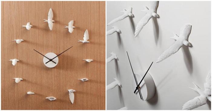 Вълшебен полет, вълплътен в този елегантен стенен часовник