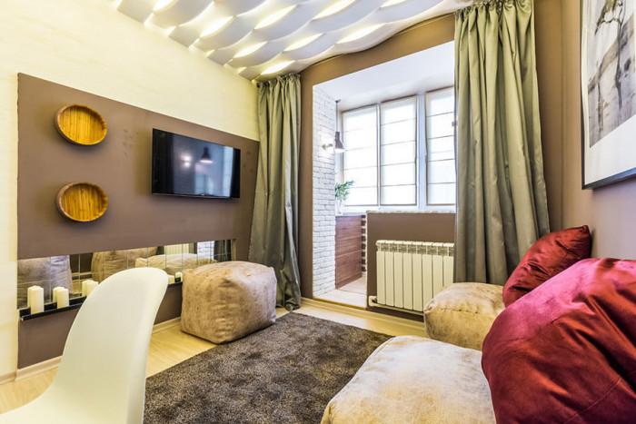 Обособете балкона като отделна част с помощта на барплот