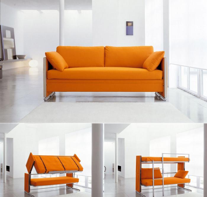 А какво ще кажете за диван, превръщащ се в двуетажно легло?