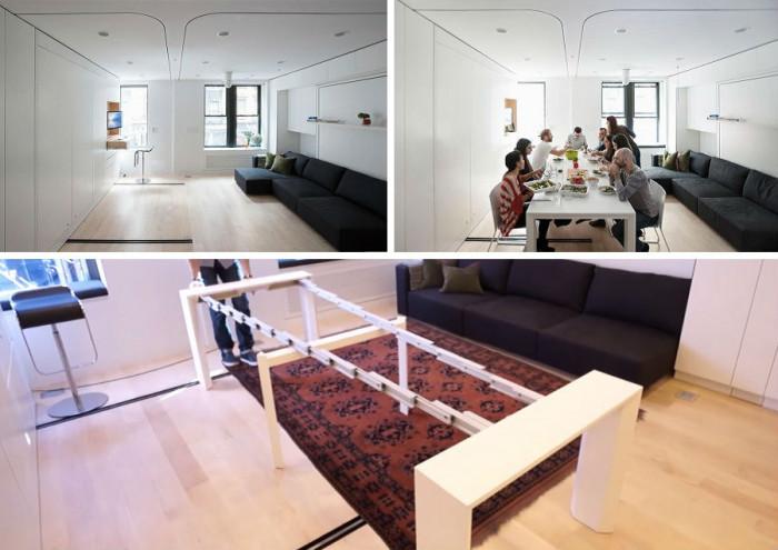 От празна малка стая в трапезария