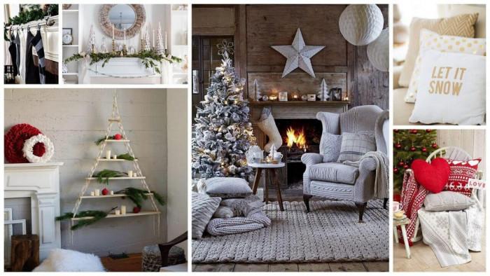 Хол, докоснат от коледно настроение