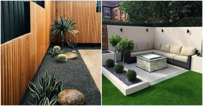 Минималистична градина за индустриалния стил