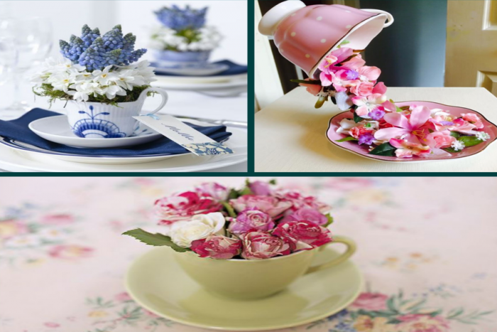 Висящи чаши с цветя