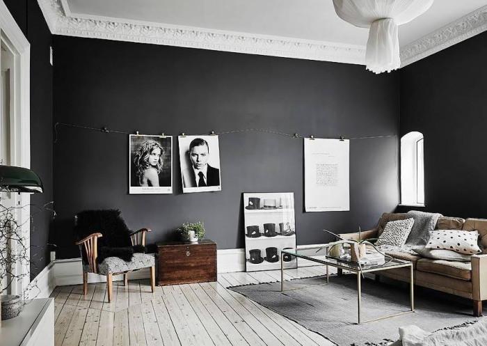 Идея №1: Тъмни стени и светли подове