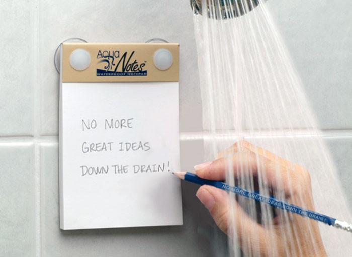 5. Водоустойчив бележник за добри идеи