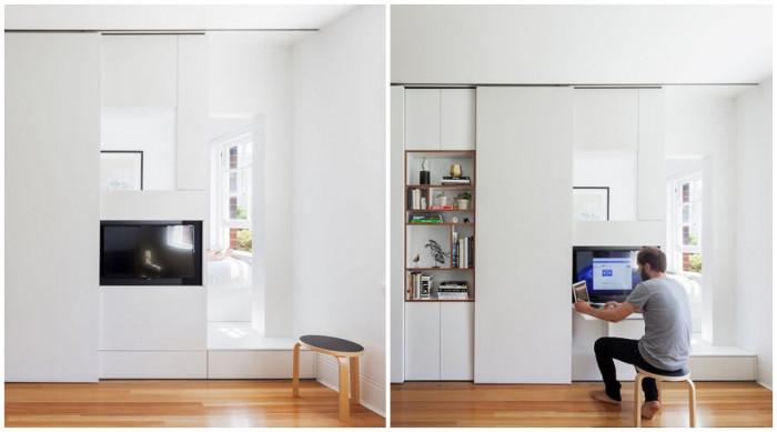 Модулът всъщност крие таен вход към уютната спалня