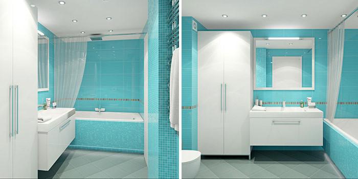 Баня в синьо и бяло