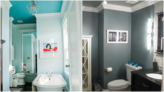 Оцветете тавана и в банята!