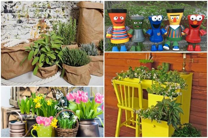 Нека всяка ненужна вещ от бита се превърне в саксия за ухайно цвете!