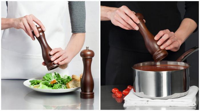 Тази луксозна дървена мелничка ще внесе елегантност в кухнята