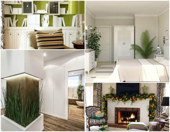 Ако интериорът е изчистен, то нека малките детайли са в зелено!