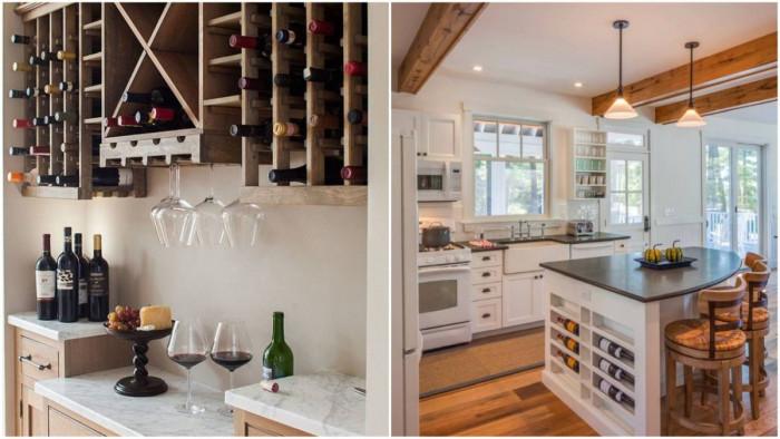 Уютна малка кухня с аромат на вино