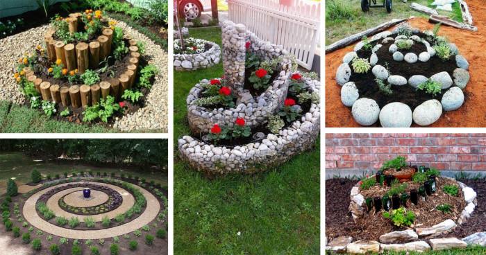 Спираловидна градина, направена от вас