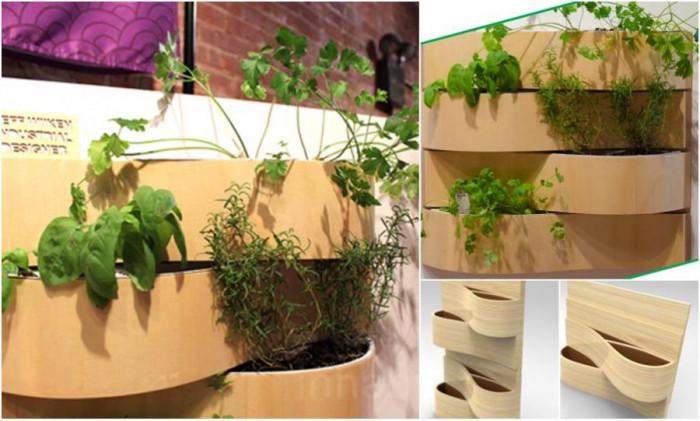 Вертикална градина от дърво