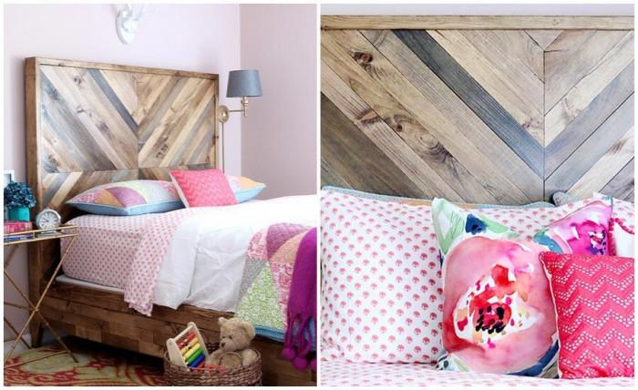 Класическо легло от палети с оригинална табла