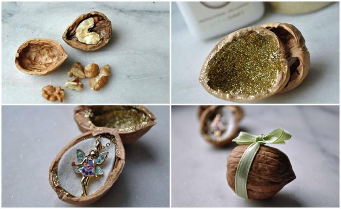 Очарователна кутийка за малки подаръци, направена от орех