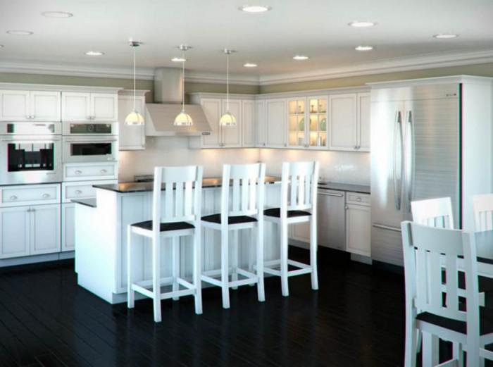 Ъглова (Г-образна) кухня с остров