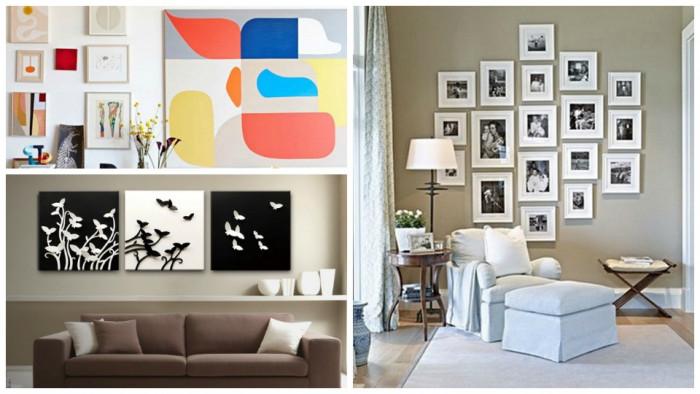 Съвети за красива подредба на картините в жилището