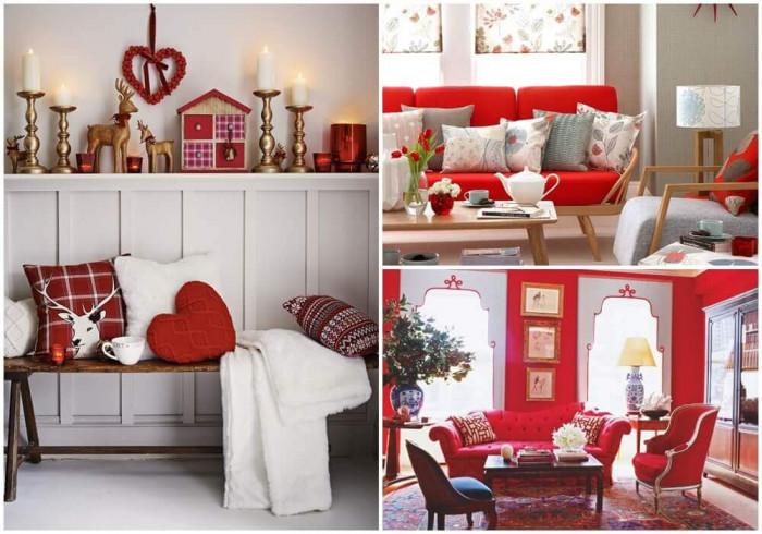 Изцяло червен интериор или само огнени акценти в обзавеждането и декорацията?