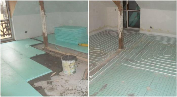 Фибран и подово отопление за пода