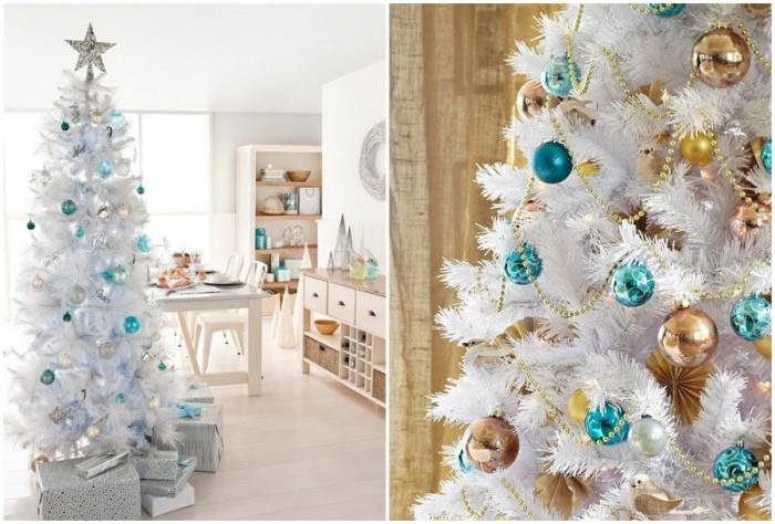 Изкуствената коледна елха се предлага в разнообразие от цветове и форми