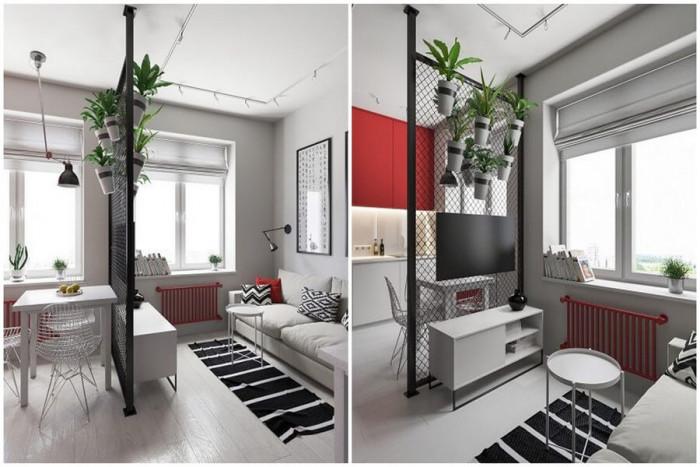 Функционална преграда в индустриален стил