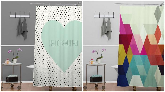 Оригиналната завеса за баня създава добро настроение