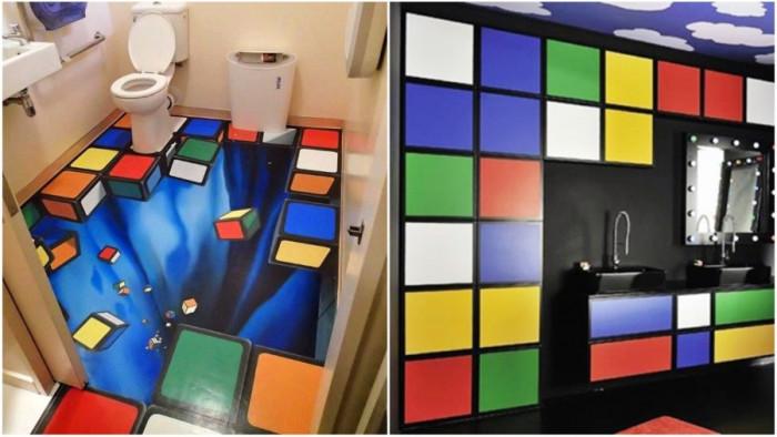 Кубчето на Рубик оживява в банята