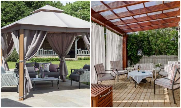 Дървена шатра за постигане на градински уют