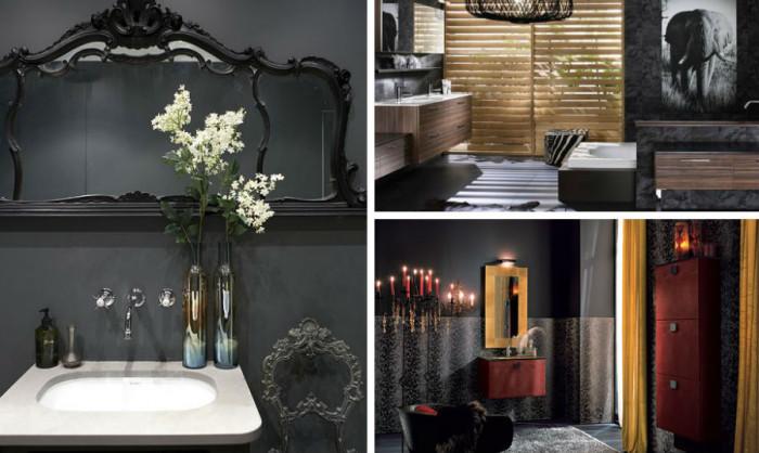 7 изключително стилни бани в тъмни тонове