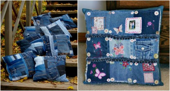 Дънкови одежди за възглавниците!