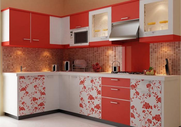 Флоралните мотиви обгръщат декорациите в модерната кухня